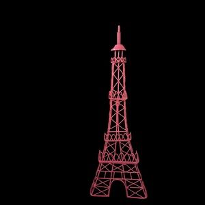 Paris Eiffel tower pink wire wall hanging or room decoration